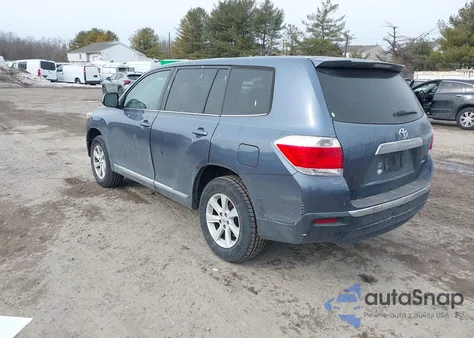 2013 Toyota Highlander Base V6 from USA, damaged, VIN 5TDBK3EH6DS199237